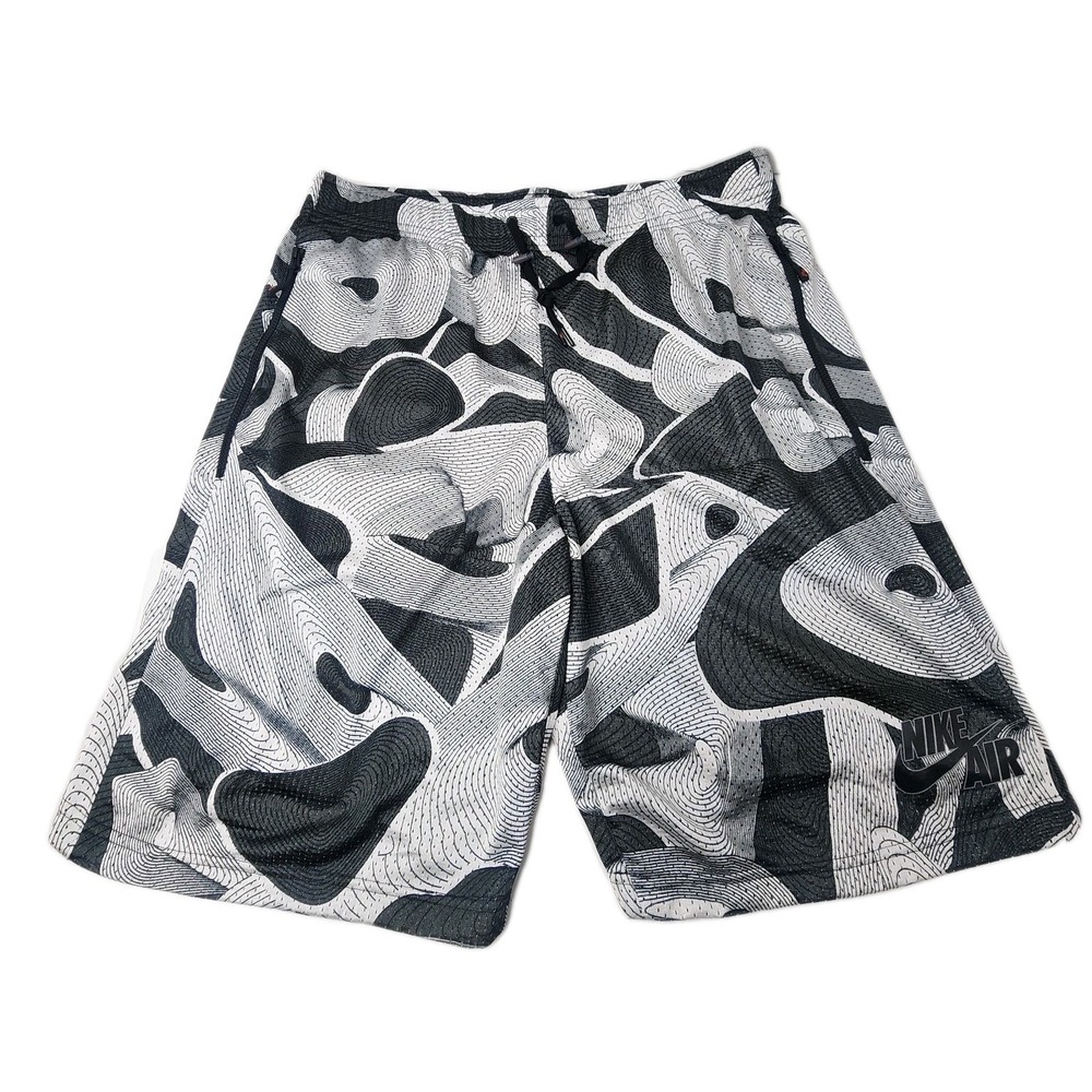 Nike Air Sportswear 2XL Basketball Short Zippered Pockets Gray White 834137